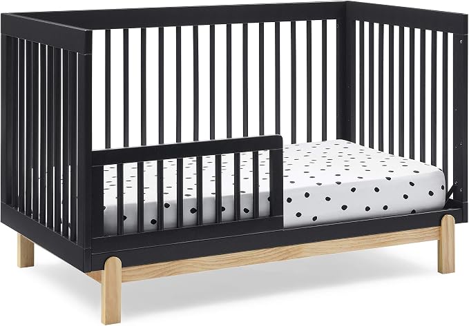 Delta Children Poppy 4-in-1 Convertible Crib, Midnight Grey/Natural - Image 8