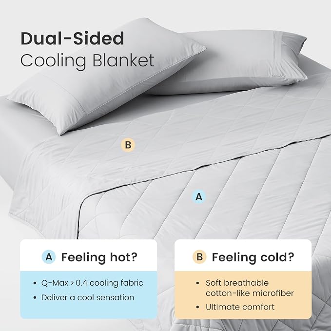 Cozy Bliss Cooling Blanket for Hot Sleepers, Q-Max 0.4 Cooling Comfort Queen - Image 2
