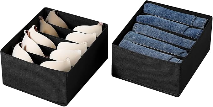 Jeans Drawer Organizers for Clothing, 5 Compartment Wardrobe Storage Box - Image 3