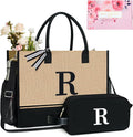 TOPDesign Personalized Initial Canvas Tote Bag, by TOPDesign