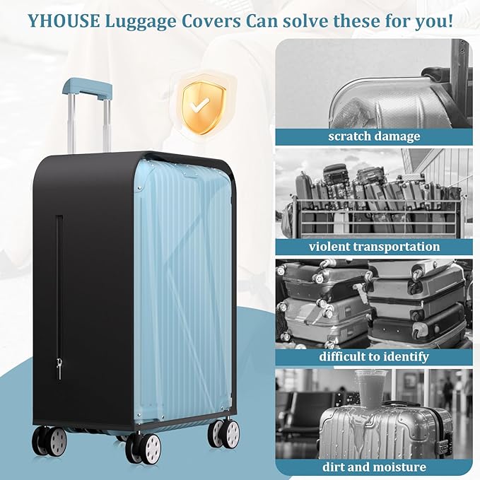 Upgraded Transparent TPU Luggage Cover Protector - Image 3
