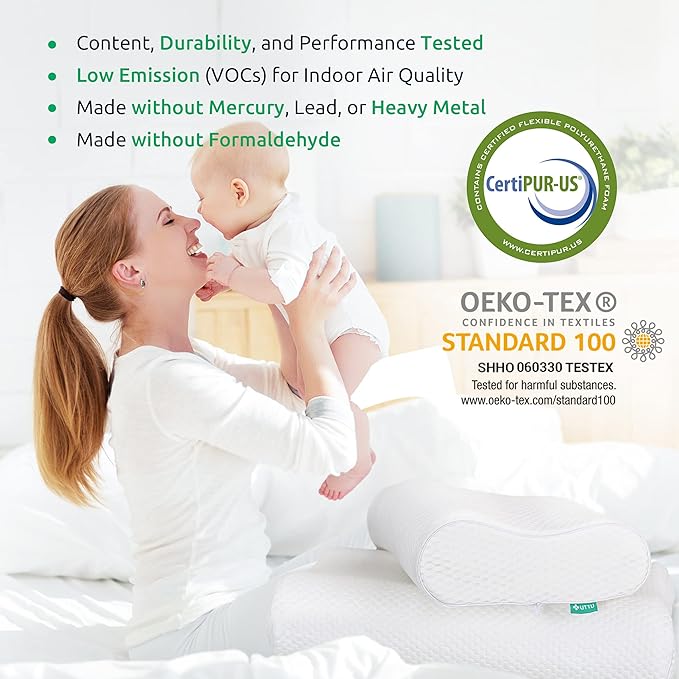 UTTU Cervical Pillow for Neck Strain Relief, Memory Foam Neck Pillow for - Image 7