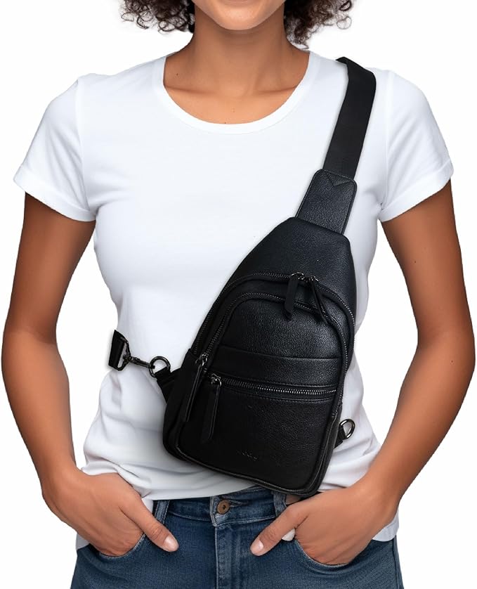 Alldaily Large Sling Bag for Women Crossbody Purse Leather Fashionable Trendy - Image 2