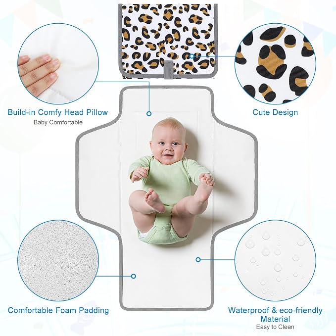 Accmor Portable Diaper Changing Pad, Waterproof Baby Changing Mat, Foldable - Image 2