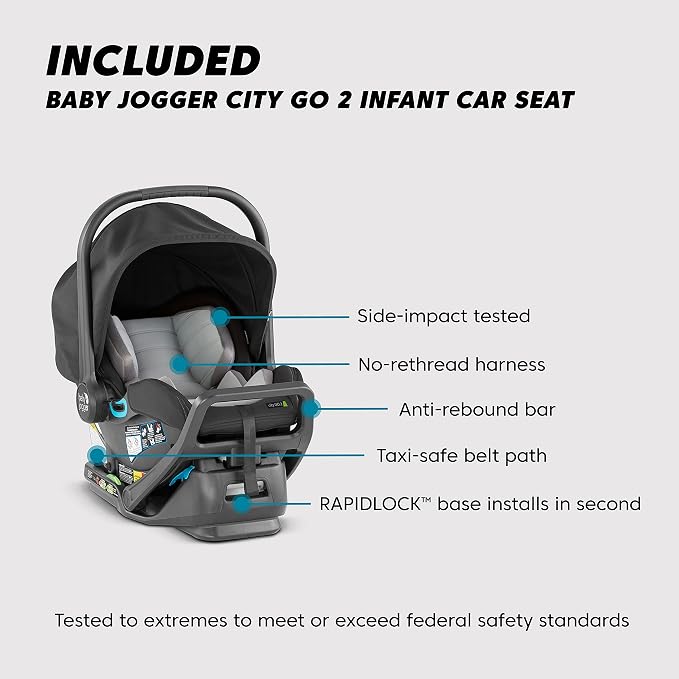 Baby Jogger City Mini GT2 All-Terrain Travel System Includes City GO 2 Infant - Image 3