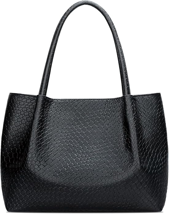 KKXIU Tote Bag for Women Vegan Leather Shoulder Purse Large Capacity Travel Bag by KKXIU