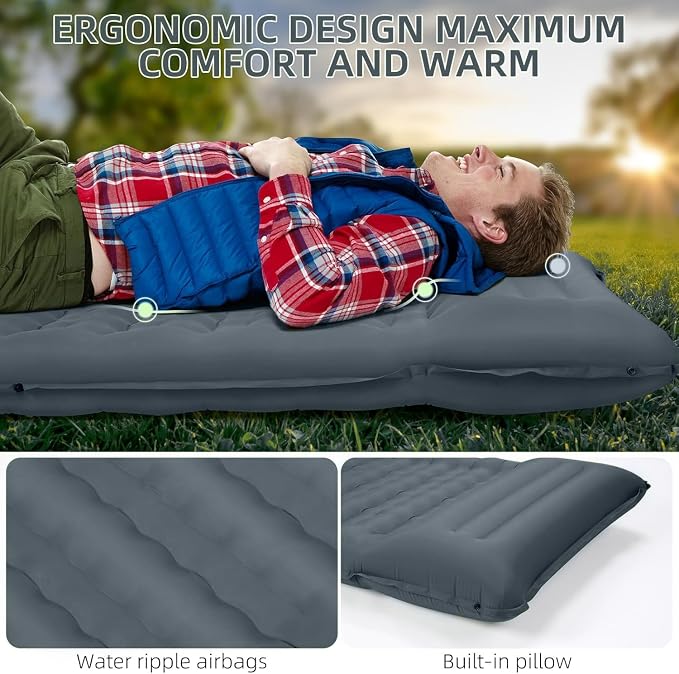 Camping Sleeping Pad, Extra Thick 5 Inch Camping Mat - Image 2