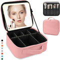 Travel Makeup Bag with LED Lighted Mirror, Travel Makeup Organizer, 3 Color by MORMIDTravelMakeupBag