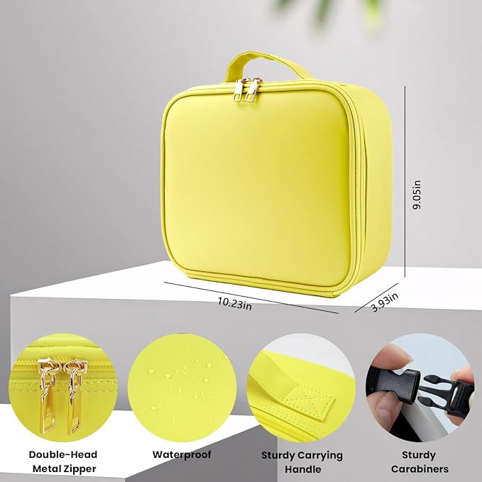 Travel Makeup Bag with LED Mirror and Light Travel Makeup Case Cosmetic - Image 5