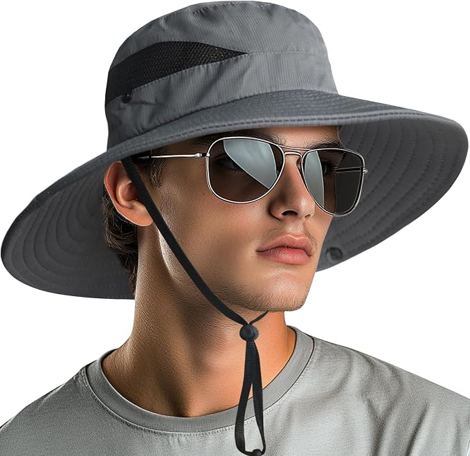 NPQQUAN Ponytail Sun Bucket Hats by NPQQUAN