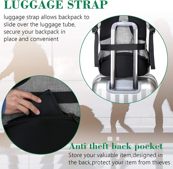 MATEIN Extra Large 18.4 Inch Laptop Backpack, Travel Computer Backpack - Image 4