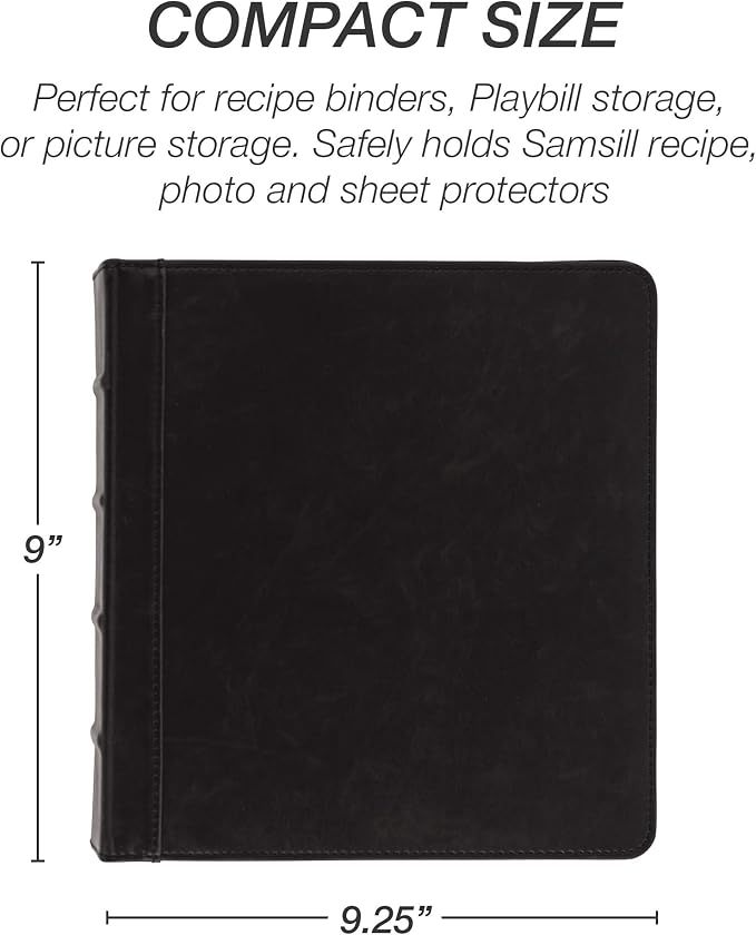 Samsill Vintage Leather Mini 3 Ring Binder 2 Inch Round Ring, 5.5 x 8.5 Inch - Image 3