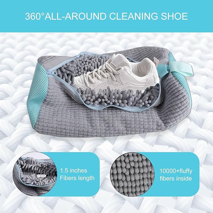 Shoes Laundry Bag Keep Shoes Clean, 360° Wrap Shoe Washing Bag - Image 2