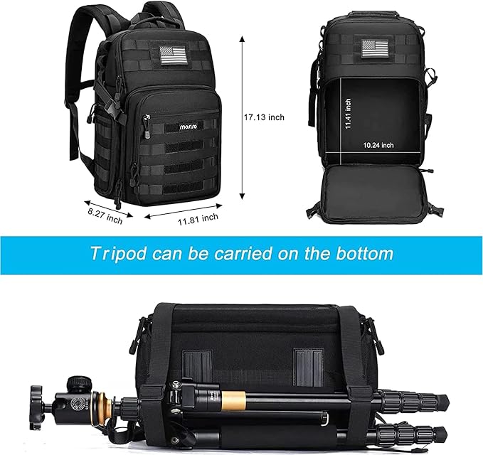 MOSISO Camera Backpack, DSLR/SLR/Mirrorless Tactical Camera Bag Case - Image 4