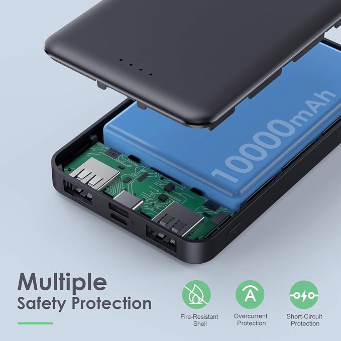 Portable Charger Power Bank 10000mAh, Ultra Slim Portable Phone Charger - Image 3