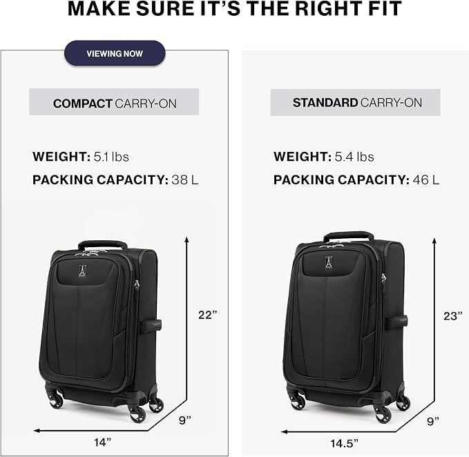Travelpro Maxlite 5 Softside Expandable Carry on Luggage - Image 6