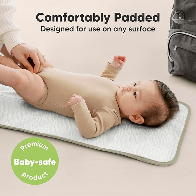 KeaBabies Portable Diaper Changing Pad, Easy Wipe Clean - Image 5