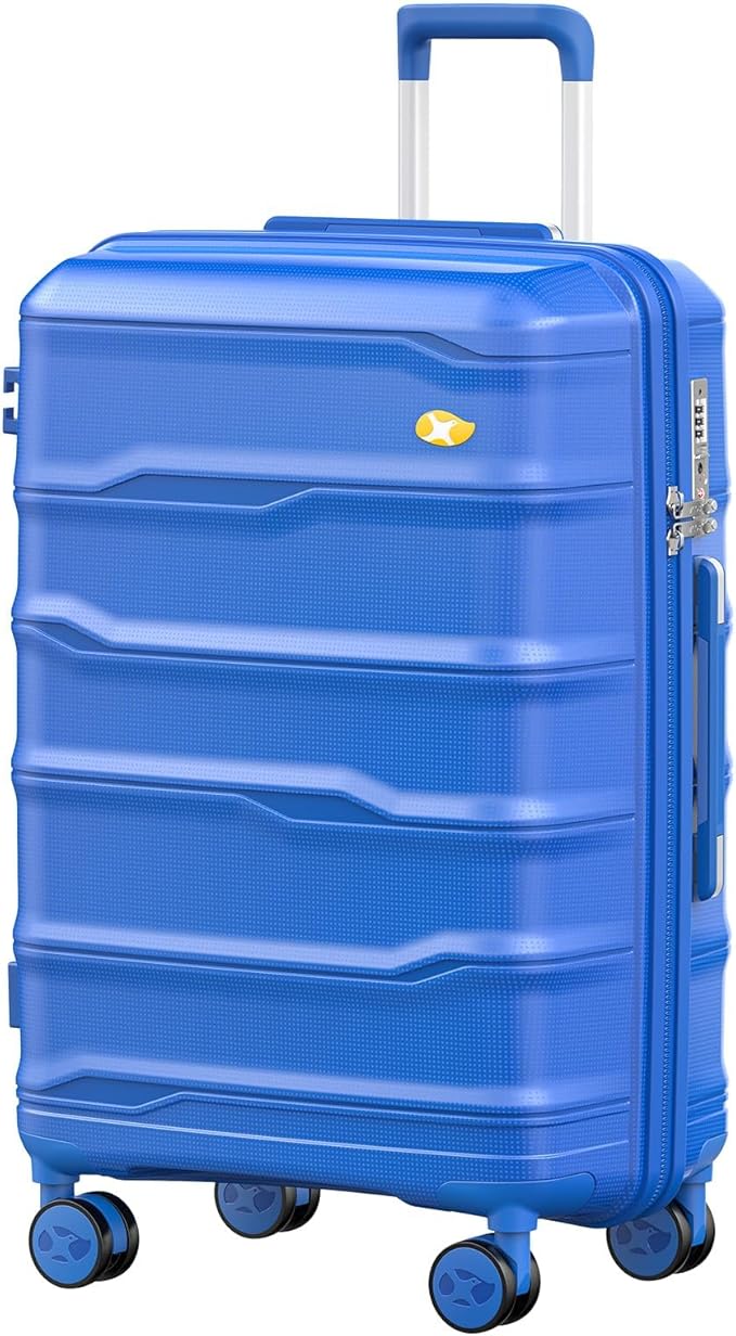 24 Inch Luggage with Spinner Wheels, Hard Shell Suitcase, Lightweight PP by MGOB