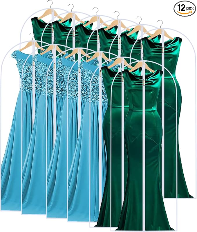 Garment Bags for Hanging Clothes 24'' x 60'' Coat Covers for Closet Foldable by UOUEHRA