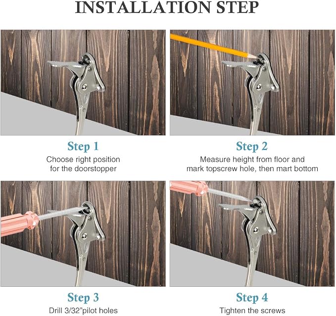 Door Stopper, One-Touch semi-Automatic Metal Door Stopper, - Image 7
