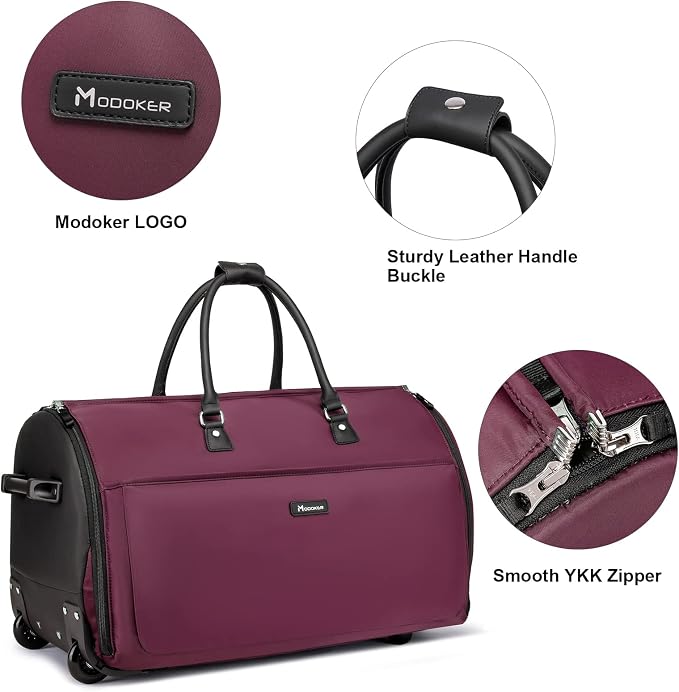 Modoker Rolling Garment Bags, Large Garment Duffle Bag - Image 5