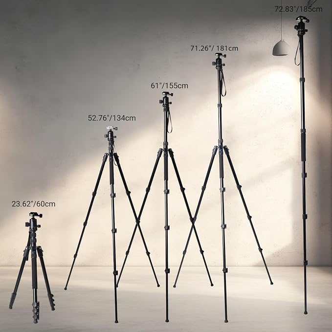 71" Camera Lightweight Foldable Aluminum Tripod & Monopod - Image 2