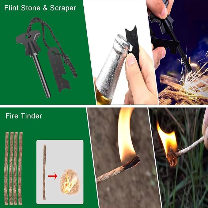 Survival Kit 35 in 1, First Aid Kit, Survival Gear, Survival Tool Gifts - Image 6
