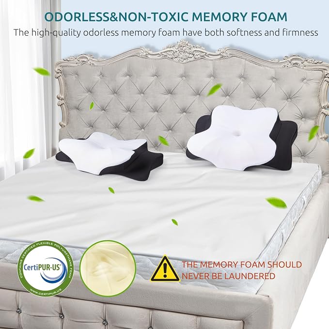 DONAMA Cervical Pillow for Neck and Shoulder, Contour Memory Foam Pillow - Image 7