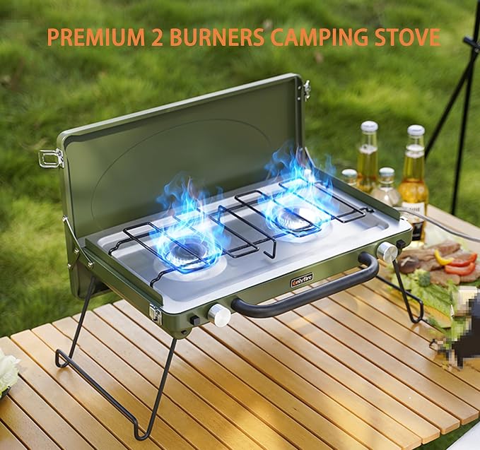 ONLYFIRE Portable Camping Stove 2-Burner, Propane Camp Stove - Image 5