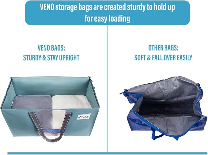 VENO 8 Pack Moving Bags, Comforter and Blanket Storage Bags - Image 3