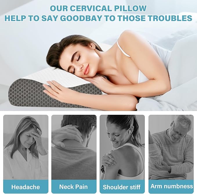 Memory Foam Cooling Bed Pillows - Image 2