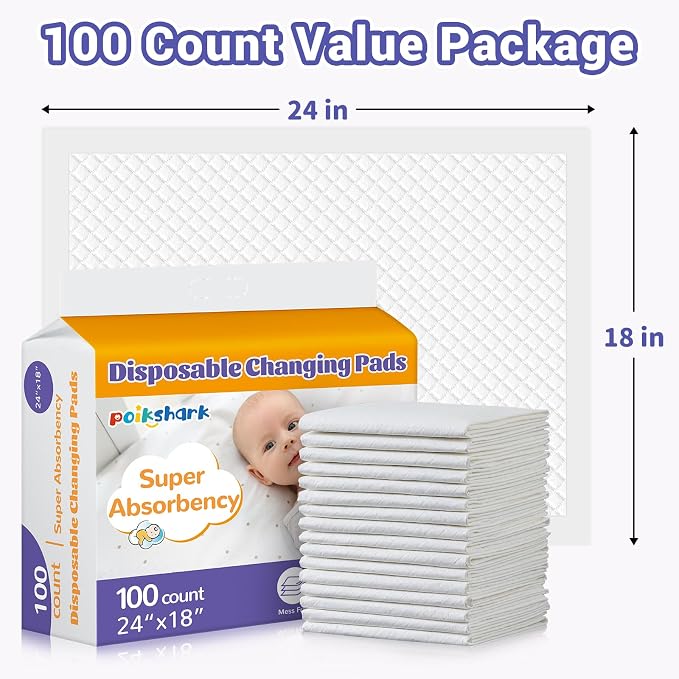 100 Pack Disposable Changing Pads - Image 7