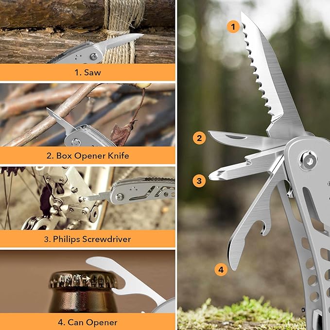 26-in-1 Multitool, Professional Stainless Steel Multi-Tool, Pocket Knife - Image 3