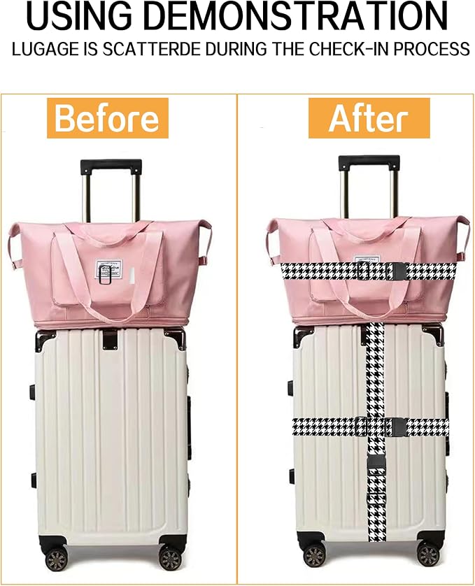 Luggage Straps for Suitcases, Adjustable Travel Belt, Durable Wide Luggage Strap - Image 4