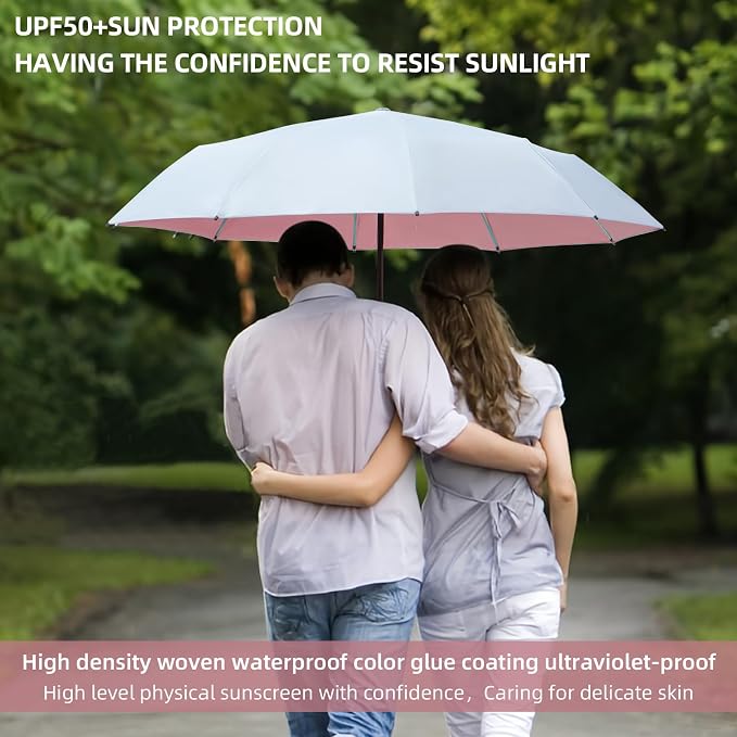 Folding Umbrella Anti-UV Compact Durable Folding Umbrella Auto Open Close - Image 8