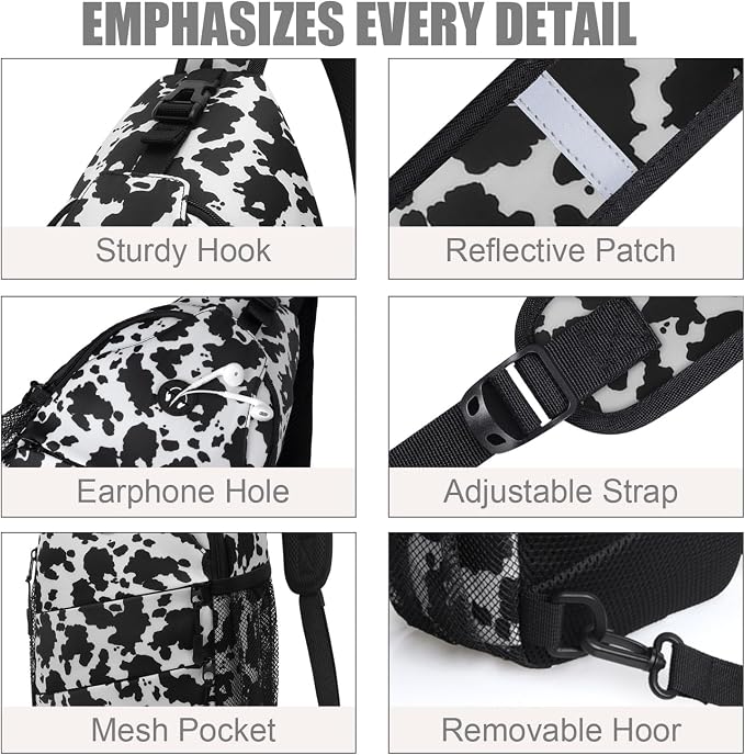 Crossbody Bags for Women Men Trendy Sling Bag Bakpack Casual Chest Bag - Image 5