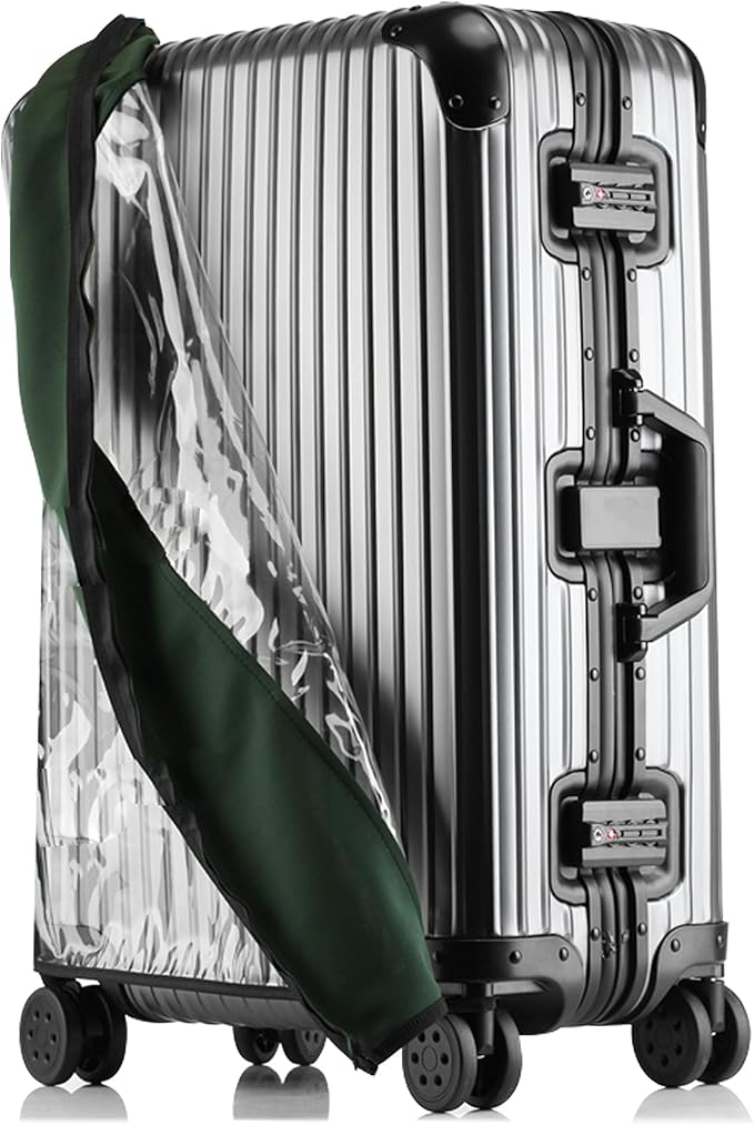 Transparent PVC Suitcase Cover, No Disassembly Required Clear Luggage Protector by Linpr