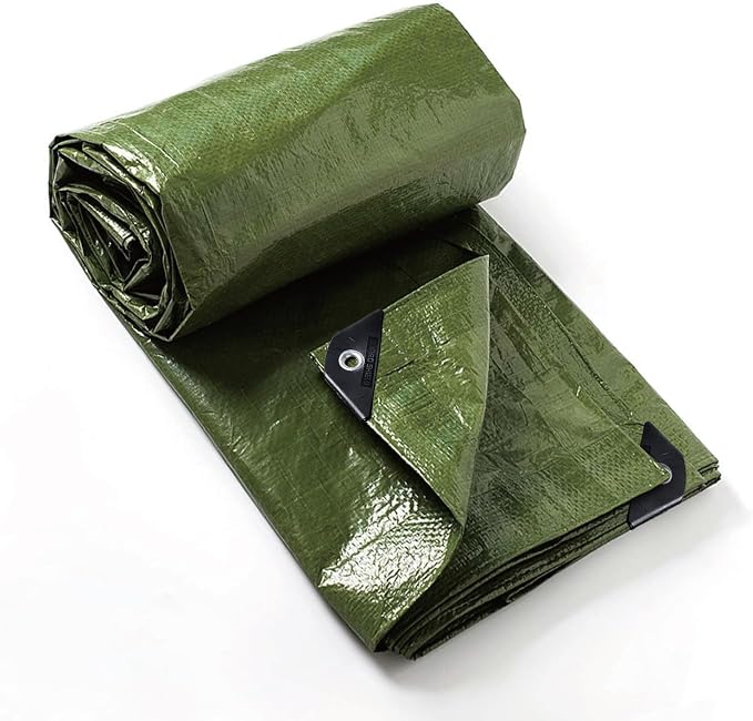 GUARD SHIELD Tarp Green 16x20 Feet Multi Purpose Waterproof Poly Tarp Cover 4mil - Image 2