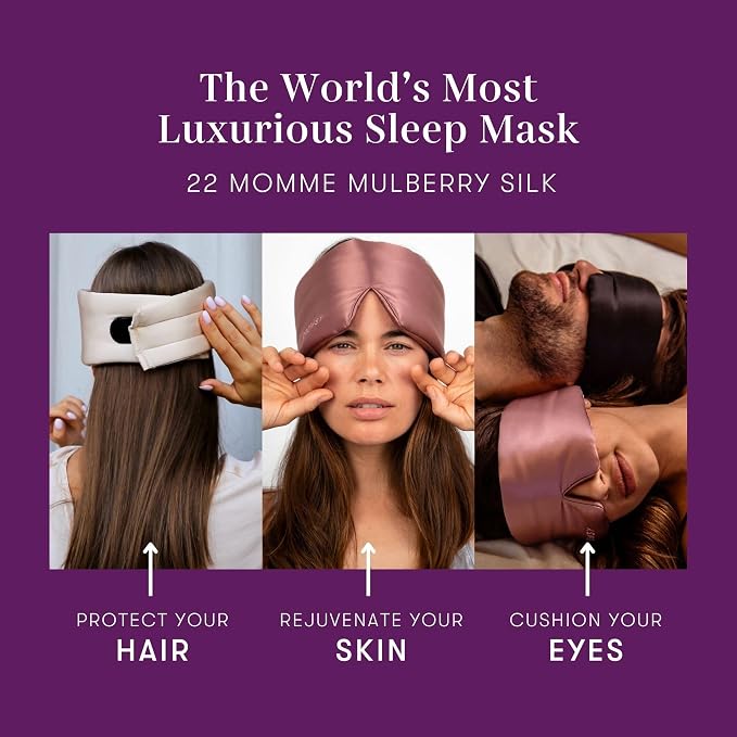 DROWSY Silk Sleep Mask. Face-Hugging, Padded Silk Cocoon - Image 5