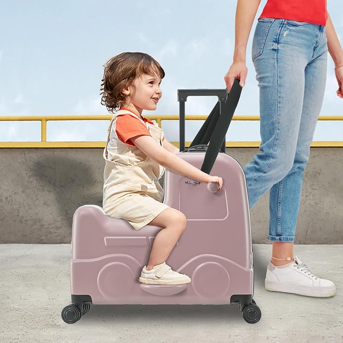 22 Inch Ride on Suitcase for Kids, Travel Luggage - Image 8
