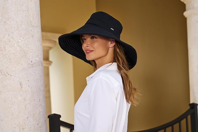 Coolibar UPF 50+ Women's Brittany Beach Hat - Image 4