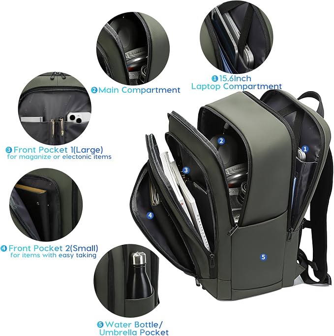 BANGE 28L Lightweight Hiking Backpack, 15.6 Inch Laptop Rucksack - Image 3
