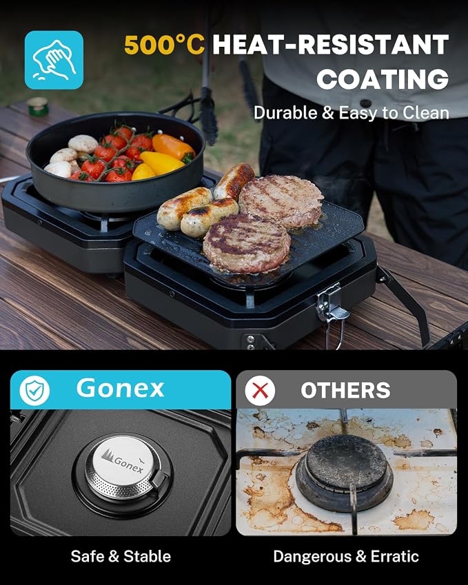 Gonex 2 Burner Propane Camping Stove - Image 4