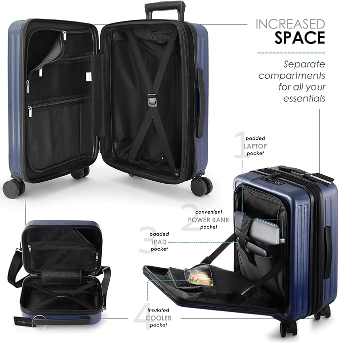 22 Inch Carry On Luggage 22x14x9 Airline Approved, Carry On Suitcase - Image 4