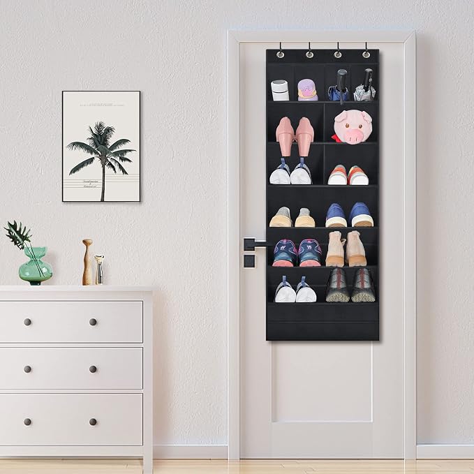 Over The Door Shoe Organizer, 2 Pack Hanging Organizer - Image 2