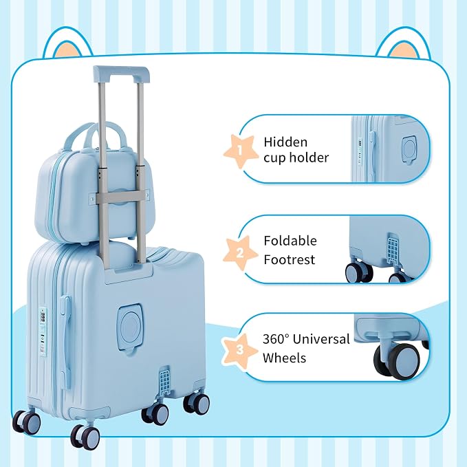 TABU Ride-on Luggage with Handbag - Image 5