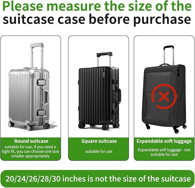 Suitcase Covers For Luggage, 28 Inch Clear PVC Luggage Covers Protector Full - Image 8