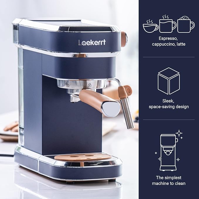 Laekerrt Espresso Machine, Expresso Coffee Machines, 20 Bar Cafetera Espresso - Image 4