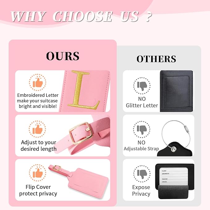 Personalized Initial Luggage Tags - Image 7