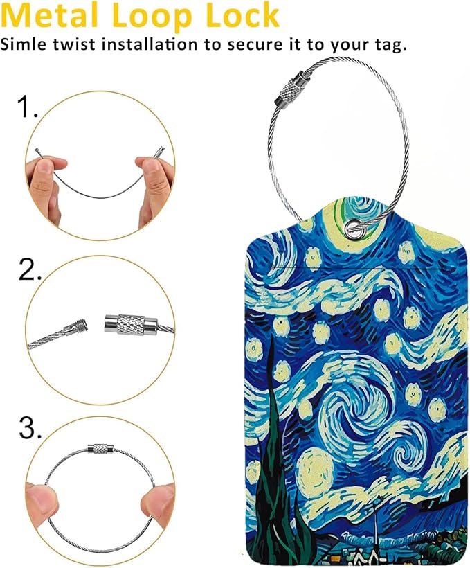 The Starry Night 2 Pack Luggage Tag - Image 3